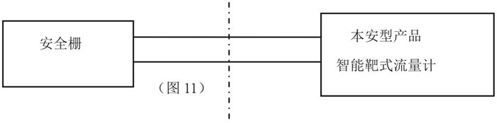 靶式煤氣流量計(jì)本安系統(tǒng)接線圖